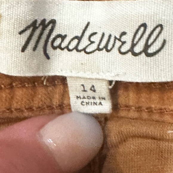 Madewell Women's 6 Velveteen Metropolis Snap Skirt Mini Camel Tan Academia SZ 14 - Picture 7 of 7